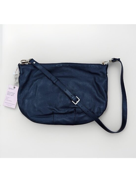 Quince Handbags - Quince Italian Leather Convertible Crescent Shoulder Bag With Crossbody Strap